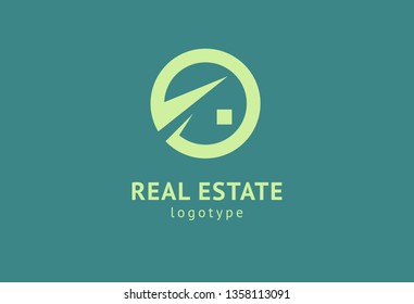 Abstract real estate agent logo icon vector design. Rent, sale of real estate vector logo, House cleaning, home security, real estate auction. Vector building logo concept.
