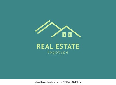 Abstract real estate agent logo icon vector design. Rent, sale of real estate vector logo, House cleaning, home security, real estate auction. Vector building logo concept.