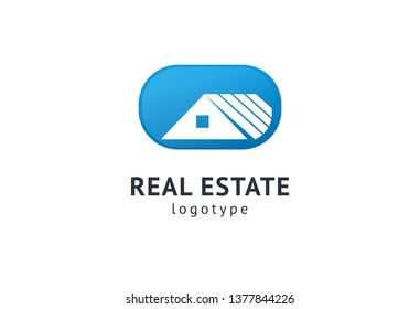 Abstract real estate agent logo icon vector design. Rent, sale of real estate vector logo, House cleaning, home security, real estate auction. Vector building logo concept.