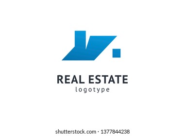 Abstract real estate agent logo icon vector design. Rent, sale of real estate vector logo, House cleaning, home security, real estate auction. Vector building logo concept.