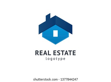 Abstract real estate agent logo icon vector design. Rent, sale of real estate vector logo, House cleaning, home security, real estate auction. Vector building logo concept.