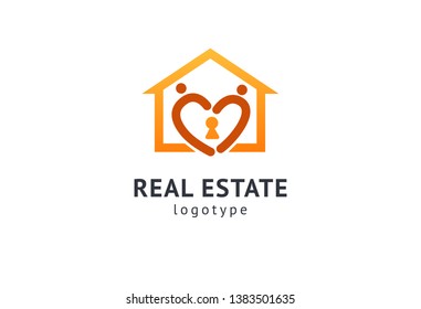 Abstract real estate agent logo icon vector design. Rent, sale of real estate vector logo, House cleaning, home security, real estate auction. Vector building logo concept.