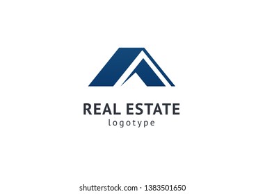 Abstract real estate agent logo icon vector design. Rent, sale of real estate vector logo, House cleaning, home security, real estate auction. Vector building logo concept.