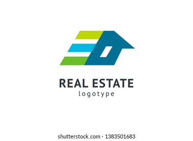 Abstract real estate agent logo icon vector design. Rent, sale of real estate vector logo, House cleaning, home security, real estate auction. Vector building logo concept.