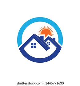 Abstract real estate agent logo icon vector design