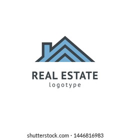 Abstract real estate agent logo icon vector design. Rent, sale of real estate vector logo, House cleaning, home security, real estate auction. Vector building logo concept.