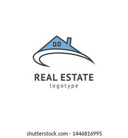 Abstract real estate agent logo icon vector design. Rent, sale of real estate vector logo, House cleaning, home security, real estate auction. Vector building logo concept.