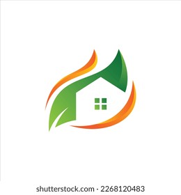 Abstract real estate agent logo icon vector design. Rent, sale of real estate vector logo, House cleaning, home security, real estate auction, grass cutting. Vector building logo concept.