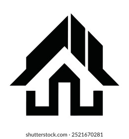 Icono de logotipo de agente inmobiliario Abstractas: diseño de Vector versátil para alquileres de propiedades, ventas, limpieza de casas, seguridad del hogar y subastas de bienes raíces. Perfecto para la construcción y servicios relacionados con la propiedad
