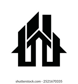 Ícone do logotipo do agente imobiliário - Design de vetor versátil para aluguel de imóveis, vendas, limpeza de casas, segurança doméstica e leilões imobiliários. Perfeito para serviços de construção e relacionados à propriedade
