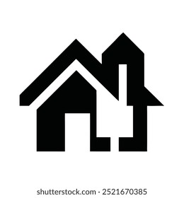 Icono de logotipo de agente inmobiliario Abstractas: diseño de Vector versátil para alquileres de propiedades, ventas, limpieza de casas, seguridad del hogar y subastas de bienes raíces. Perfecto para la construcción y servicios relacionados con la propiedad