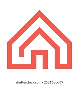 Icono de Logotipo de Agente Inmobiliario Abstractas - Diseño de Vectores para Alquiler de Bienes Raíces, Venta, Limpieza de Casas, Seguridad del Hogar y Subastas. Concepto de Logo de Construcción.