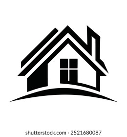 Abstraktes Logo-Symbol für Immobilienmakler - Vektordesign für Immobilienmiete, -verkauf, Hausreinigung, Haussicherheit und Auktionen. Logo-Konzept erstellen.
