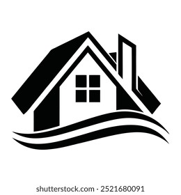 Icono de Logotipo de Agente Inmobiliario Abstractas - Diseño de Vectores para Alquiler de Bienes Raíces, Venta, Limpieza de Casas, Seguridad del Hogar y Subastas. Concepto de Logo de Construcción.