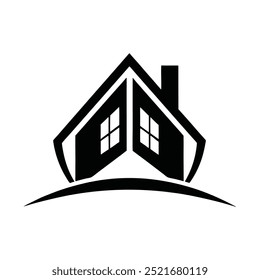 Icono de Logotipo de Agente Inmobiliario Abstractas - Diseño de Vectores para Alquiler de Bienes Raíces, Venta, Limpieza de Casas, Seguridad del Hogar y Subastas. Concepto de Logo de Construcción.