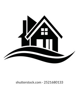 Abstract Real Estate Agent Logo Icon - Vector Design for Real Estate Rent, Sale, House Cleaning, Home Security, and Auctions. Building Logo Concept.
