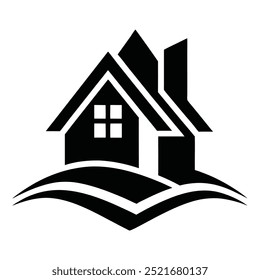 Ícone do logotipo do agente imobiliário - Projeto vetorial para aluguel de imóveis, venda, limpeza de casas, segurança doméstica e leilões. Construindo o conceito de logotipo.