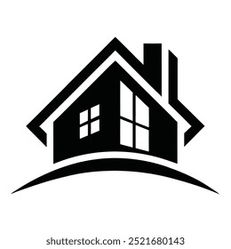 Abstraktes Logo-Symbol für Immobilienmakler - Vektordesign für Immobilienmiete, -verkauf, Hausreinigung, Haussicherheit und Auktionen. Logo-Konzept erstellen.