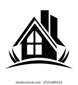 Abstraktes Logo-Symbol für Immobilienmakler - Vektordesign für Immobilienmiete, -verkauf, Hausreinigung, Haussicherheit und Auktionen. Logo-Konzept erstellen.