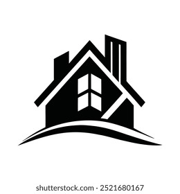 Abstract Real Estate Agent Logo Icon - Vector Design for Real Estate Rent, Sale, House Cleaning, Home Security, and Auctions. Building Logo Concept.