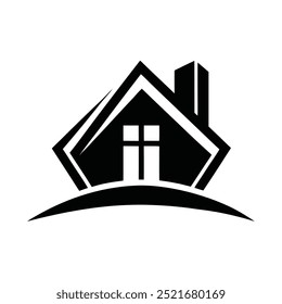Ícone do logotipo do agente imobiliário - Projeto vetorial para aluguel de imóveis, venda, limpeza de casas, segurança doméstica e leilões. Construindo o conceito de logotipo.