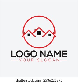 Diseño Abstractas del Vector del logotipo del agente inmobiliario. Alquiler, logotipo de la propiedad de la casa logotipo del Vector, limpieza de la casa, seguridad en el hogar, subasta de bienes raíces. Logotipo del edificio del Vector 