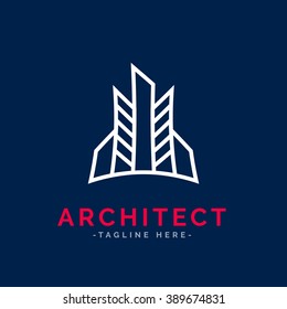 Abstract Real Estate Building Construction logo sign vector template design