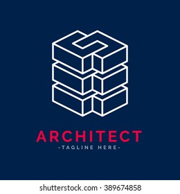 Abstract Real Estate Building Construction logo sign vector template design