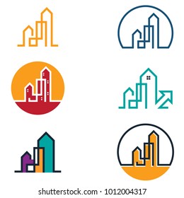 Abstract Real Estate and Business Logo Symbol Sign 