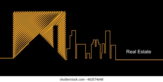 abstract real estate city circuit business background