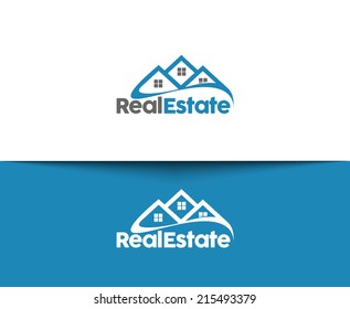 Abstract Real Estate Icons and vector logo 