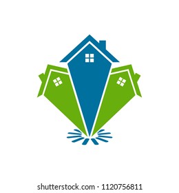 Abstract Real Estate Locator Logo