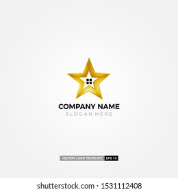 abstract real estate logo design, simple home vector design template