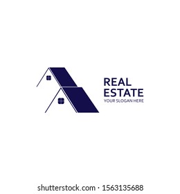 abstract real estate logo design icon. modern template. vector illustration


