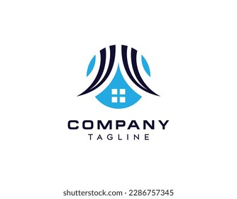 Abstract real estate logo design, home logo design, house, window, vector logo design, Residential Home Logo Design Template