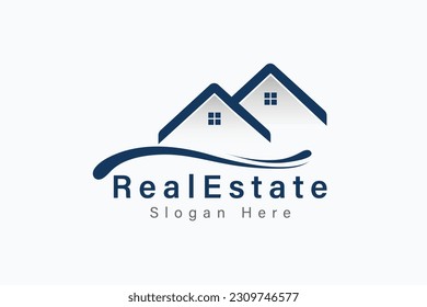 Abstract real estate logo house logo template design