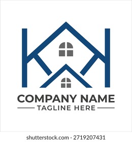 Logotipo inmobiliario Abstractas con Formas de casas anidadas y Elementos de letras para la marca de negocios inmobiliarios