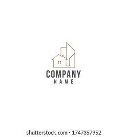 abstract real estate logo on a white background