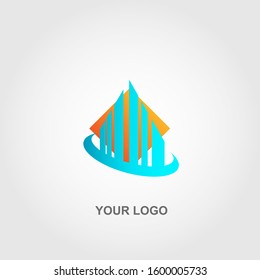 abstract real estate logo vector template design