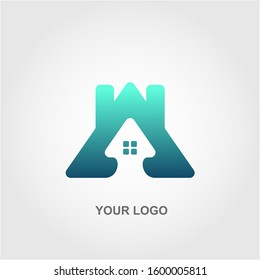 abstract real estate logo vector template design