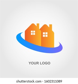 abstract real estate logo vector template design