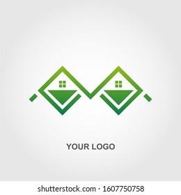 abstract real estate logo vector template design
