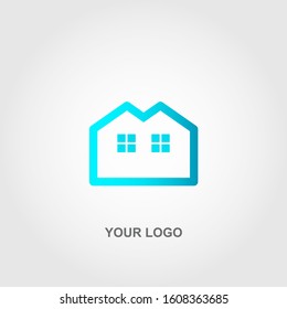 abstract real estate logo vector template design
