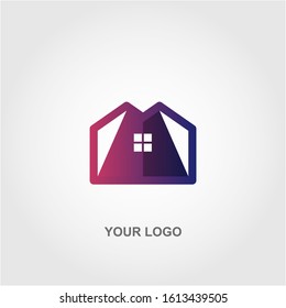 abstract real estate logo vector template design