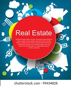 Abstract real estate vector background