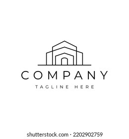 Resumen del diseño del logo del vector de bienes raíces