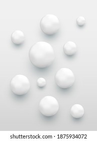 Abstract realistic 3D balls background vector illustration