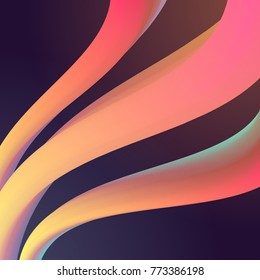 Abstract realistic 3d colorful shapes. Modern vector illustration. Minimal futuristic template for branding banner, cover, poster, advertising.