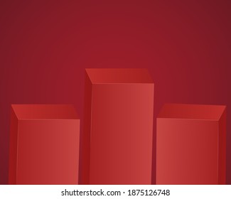 Abstract realistic 3D pedestal for your designs background vector illustration