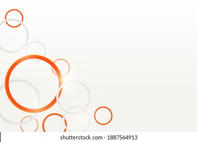 Abstract realistic 3D rings background vector illustration